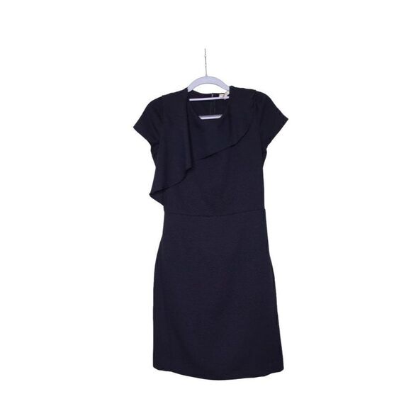 Maje Fanny Asymmetrical Flounce Sheath Dress - Picture 3 of 8